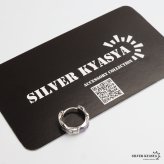 シルバー925 ニュアンスピアス フープピアス パープル 歪み 不規則 エナメル かっこいい シンプル 紫 片耳 メンズ 男性 金属アレルギー対応 イヤリング