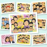 似顔絵 古希 ギフト 手描き 名入れ 贈り物 プレゼント 古希 70歳 誕生日 長寿 長寿祝い 大人数 両親 お母さん 家族 お父さん 下書き確認 名入れ 修正無料 そっくり 宝物 親孝行 似てる 長寿祝い 70歳 思い出 イラスト 贈答品 ウェディングギフト メモリアルギフト 初任給 披露宴 お祝い返し 喜ばれる ブライダルギフト キレイ 闘病中の方への励まし