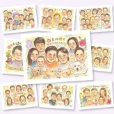 似顔絵 真珠婚 プレゼント ギフト 贈り物 手描き 名入れ 真珠婚 記念日 結婚記念日 結婚30周年 大人数 夫婦 ご夫婦 お父さん 両親 家族 名入れ 下書き確認 修正無料 かわいい 親孝行 似てる サプライズ 思い出 30周年 記念 感謝 応援 白寿祝い 披露宴 バレンタインデー 古希祝い 同窓会 傘寿祝い ウェディングギフト 感謝の品 喜寿祝い カラフル
