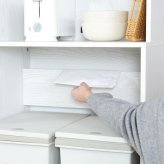 ゴミ箱上キャビネット 60幅 オーク オーク・オークホワイト 2色展開 キッチン収納 食器棚 レンジ台 省スペース おしゃれ シンプル 新生活 家具 インテリア 不二貿易