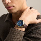フォッシル FOSSIL 腕時計 メンズ PEARSON マルチファンクション アナログ ブラウンレザーウォッチ FS6195【2026 新作】