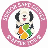 カーサイン 高齢者マーク SENIOR SAFE DRIVER オールドイングリッシュシープドッグ ステッカー シール 直径13cm 肉球 日本製 車