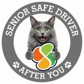 カーサイン 高齢者マーク SENIOR SAFE DRIVER ネベロング ステッカー シール 直径13cm 肉球 日本製 車