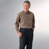 ハンティントンクラブ チェック柄ウール混シャツ2色組 同サイズ　送料無料