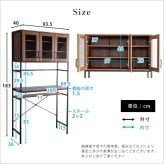 食器棚 ゴミ箱収納付き キッチンボード キッチンラック レンジラック カップボード ゴミ箱上収納 ゴミ箱収納 ゴミ箱上ラック 収納 レンジ台 収納棚 収納ラック キッチン収納 おしゃれ ヴィンテージ 棚 アイアン シンプル GCK-T3W