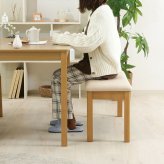 ダイニングベンチ モルト ナチュラル・ブラウン 2色展開 食卓 チェア おしゃれ シンプル 新生活 家具 インテリア 不二貿易