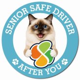 カーサイン 高齢者マーク SENIOR SAFE DRIVER バーマン マグネット 強力 直径13cm 肉球 日本製 車 ステッカー
