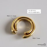 ステンレス シンプルイヤーカフ ぷっくり メタルイヤーカフ 小ぶり かわいい ゴールド 18KGP 2サイズ 片耳1点 プチプラ 耳の穴不要 痛くない レディース 女性 金属アレルギー対応フェイクピアス ノンホール イヤリング