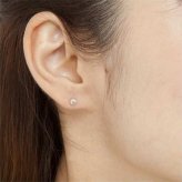 ダイヤモンドピアス K18 ピンクゴールド 一粒 合計0.3ct レディース スタッドピアス 18金 華奢 シンプル 両耳用 ジュエリー 誕生石 記念日 プレゼント ギフト