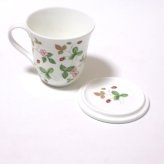 ウェッジウッドWEDGWOOD　ワイルドストロベリー　カジュアル 蓋付マグ ペア