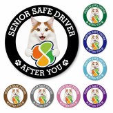 カーサイン 高齢者マーク SENIOR SAFE DRIVER ターキッシュバン マグネット 強力 直径13cm 肉球 日本製 車 ステッカー