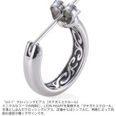 ライオンハート クロッシングピアス タテガミスクロール サージカルステンレス シルバー 金属アレルギー対応 フープ 片耳用 1点売り メンズ ブランド