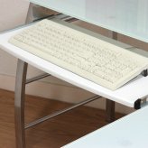 ガラスPCデスク L型 CT-1040BK ブラック・ホワイト 2色展開 パソコンデスク ワークデスク 在宅ワーク おしゃれ シンプル 新生活 家具 インテリア 不二貿易