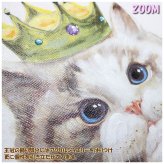オイル ペイント アート キングキャット Sサイズ OP-07010 OIL PAINT ART ギフト アート おしゃれ 北欧 インテリア お部屋