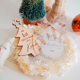 【発送前にサンプル作成で安心】〈お子様の手形で〉クリスマス クリア オーナメント 飾り アクリル 飾り 装飾 ナチュラル グッズ アイテム おうち 赤ちゃん フォトブース Merry Christmas 映え スタジオ ホームパーティ バースデー メモリアル 出産 内祝い 撮影 小物 ツリー
