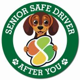 カーサイン 高齢者マーク SENIOR SAFE DRIVER ダックスフンド マグネット 強力 直径13cm 肉球 日本製 車 ステッカー