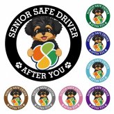 カーサイン 高齢者マーク SENIOR SAFE DRIVER ヨープー ステッカー シール 直径13cm 肉球 日本製 車