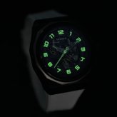 【正規品】MINBER ミンバー メンズ腕時計 自動巻き 3気圧防水 JC5002G-01 ホワイト ラバーベルト