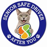 カーサイン 高齢者マーク SENIOR SAFE DRIVER ヨーロピアンバーミーズ マグネット 強力 直径13cm 肉球 日本製 車 ステッカー