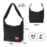 マンハッタンポーテージ ショルダーバッグ スクエア Manhattan Portage メンズ レディース 斜めがけバッグ 軽い A4 大容量 撥水 大きめ 黒 ブラック 多収納 大人 通勤 通学 高校生 ナイロン おしゃれ シンプル カジュアル ベッドスタイショルダーバッグ MP6041 ブランド