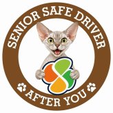 カーサイン 高齢者マーク SENIOR SAFE DRIVER デボンレックス ステッカー シール 直径13cm 肉球 日本製 車