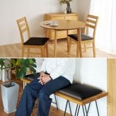 畳クッション 楽座 らくざ 日本製 約39×39×5cm 水拭きできる い草風 座布団 樹脂畳 炭配合 消臭 ホルムアルデヒド吸着 高反発ウレタン4cm 底付き感軽減 滑りにくい 和室 洋室 リビング 飲食店 旅館 業務用 ブラック 来客向け 快適