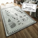 韓国ラグ 韓国風ラグ ラグ 円形 140cm 洗える キッズラグ モノトーン 北欧 おしゃれ カーペット 絨毯 プレイマット 子供部屋 滑り止め 床暖房 ホットカーペット対応 遊び毛防止 オールシーズン 丸型 リビング ベビー 赤ちゃん モダン モノクロ