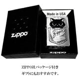 ZIPPO ライター ポケにゃん子 ネコ ジッポ かわいい シルバーサテン おしゃれ 黒猫 ギフト レディース プレゼント 女性