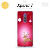 SO-03L SOV40 901SO Xperia 1 スマホケース ソフト カバー トナカイ 赤 nk-xp1-tp645