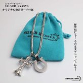 ステンレス 馬蹄ネックレス クロスネックレス ペンダント ホースシュー メタル キラキラ ダブル喜平 細身 シンプル シルバー 十字架 お洒落 ストーン かっこいい メンズ 男性 金属アレルギー対応