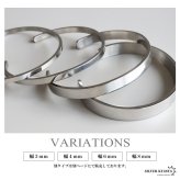 ステンレス 幅4mm 平打ちバングル シンプル 4カラー レディース メンズ ブレスレット 細身 オープン カフ ミニマル きれいめ カジュアル モード ユニセックス 重ね付け 手元 アクセサリー ペアコーデ 金属アレルギー対応