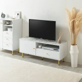 テレビ台 テレビボード ホワイト 大理石調 幅110cm収納家具 飾り棚 チェスト サロン什器 テレビラック シンプルおしゃれ モダン プレゼント 新築祝い 一人暮らしオフィス家具 ディスプレイ棚 北欧風 韓国風 インテリア家具