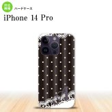 iPhone14 Pro iPhone14 Pro スマホケース 背面ケース ハードケース ドット レース C 黒 +アルファベット 2022年 9月発売 nk-i14p-1619i