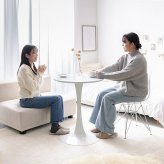 ダイニング家具 カフェテーブルセット デスク ダイニング チューリップ イームズチェア 椅子 2点 デザイナーズ 円形 丸型 食卓 一人暮らし 白 リビング コンパクト ホワイト テレワーク 大人女子 韓国インテリア 北欧