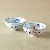 波佐見焼 夢風花 茶漬2P（手描） 007-316M  内祝 内祝い お祝 御祝 記念品 出産内祝い プレゼント 快気祝い 粗供養 引出物