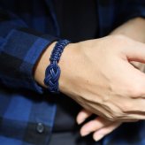 ブレスレット ブランド おしゃれ つけっぱなし ペア 日本製 2点セット インフィニティ 革 レザー誕生日 プレゼント 彼氏 彼女 結婚記念日 クリスマス 【75832】