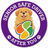 カーサイン 高齢者マーク SENIOR SAFE DRIVER チベタンマスティフ マグネット 強力 直径13cm 肉球 日本製 車 ステッカー