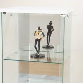 推し活 棚 推し活収納 不二貿易 ガラスコレクションケース BAAL 4段 ホワイト 扉付き 収納機能 高さ119.5cm 幅39cm 奥行30cm 可動 アイテム収納に最適