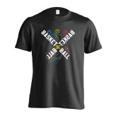 バスケ Tシャツ 半袖 メンズ ウェア レディース 練習着 ジュニア ドライ おもしろ tシャツ 速乾 名入れ スポーツ 女子 男子 チーム おしゃれ 文字入れ 「ネオンスタイルのクロスBASKETBALL」 アートワークスコウベ 【送料無料】