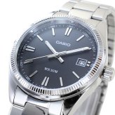 カシオ 腕時計 メンズ レディース シルバー ブラック ユニセックス CASIO 海外モデル 日付表示 50m防水 プレゼント ギフト 収納ケース付き 成人 卒業 入学
