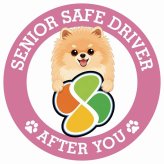 カーサイン 高齢者マーク SENIOR SAFE DRIVER ポメキー ステッカー シール 直径13cm 肉球 日本製 車