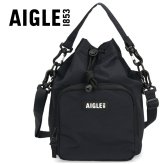 AIGLE エーグル ショルダーバッグ 巾着バッグ ショルダー ナイロン メンズ レディース 撥水 斜めがけ 小さめ 2WAY ZNHCF02