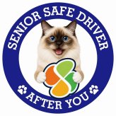 カーサイン 高齢者マーク SENIOR SAFE DRIVER バーマン ステッカー シール 直径13cm 肉球 日本製 車