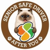 カーサイン 高齢者マーク SENIOR SAFE DRIVER ヒマラヤン ステッカー シール 直径13cm 肉球 日本製 車