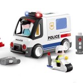 誕生日プレゼント Hola Toys オラトイズ 飛び出す白バイ 自分で走る パトカー 警察 おもちゃ はたらく車 働く車 乗り物 サイレン 音が鳴る 光る メロディ 70種類以上の音 自動走行 ごっこ遊び 信号機 人形付き 知育玩具 1歳半 18カ月 2歳 3歳 男の子 女の子 お祝い ギフト