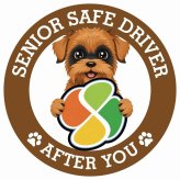 カーサイン 高齢者マーク SENIOR SAFE DRIVER ブリュッセルグリフォン ステッカー シール 直径13cm 肉球 日本製 車