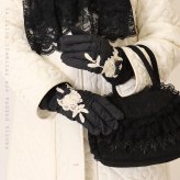 手袋 レディース かわいい おしゃれ 中綿 暖かい 冬 防寒 あったか レース グローブ プレゼント【LALUICE ラルイス】