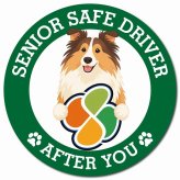 カーサイン 高齢者マーク SENIOR SAFE DRIVER ラフコリー マグネット 強力 直径13cm 肉球 日本製 車 ステッカー