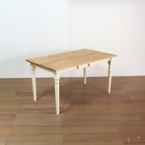 ダイニングテーブル ラベンダー 無垢材 パイン材 天然木 80×80cm・135×80cm W80xD80xH72cm / W135xD80xH72cm 食卓テーブル 木製 食卓机 リビング ダイニング ホワイト おしゃれ 新生活