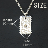 唐草模様ネックレス シルバー925 【刻印無料】 唐草 唐草模様 アラベスク ネックレス ペンダント 選べる 天然石 誕生石 シルバーアクセサリー レディース ユニセックス クリスマス 誕生日 プレゼント ハンドメイド 彫金 ジュエリーボックス Grand Galleria グランドガレリア